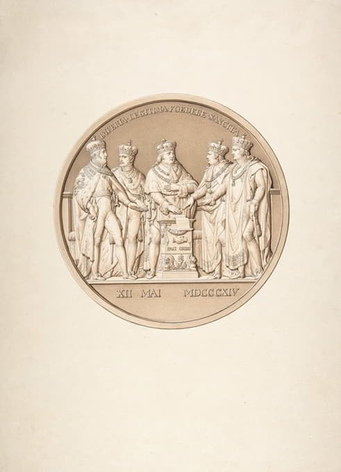 1814年巴黎条约纪念章的设计