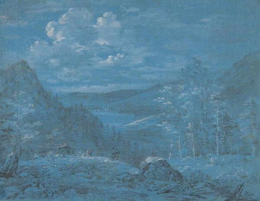 安克尔阿尔卑斯山和纹影的视图