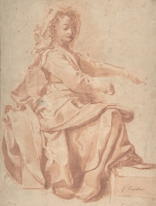 Pietro Faccini - Seated Female Figure