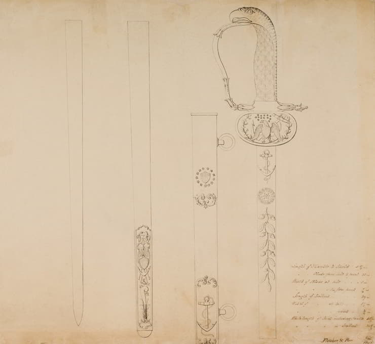 Thomas Fletcher - Design for an Officer’s Sword
