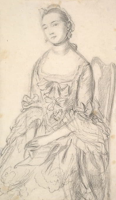 坐着的年轻女子的肖像