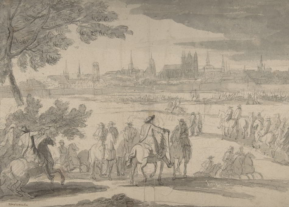 Adam Frans van der Meulen - Louis XIV at the Siege of Tournai, Seen from the North-East (June 21-25, 1667)