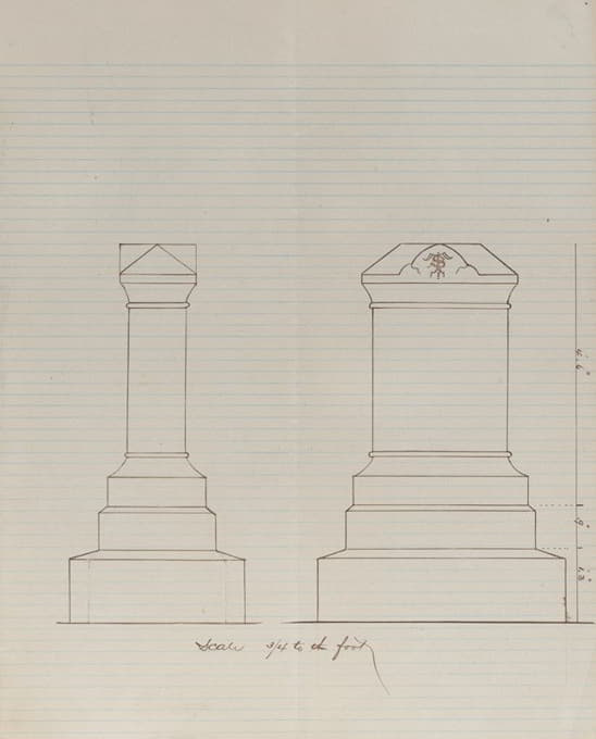 墓碑设计（两个立面）