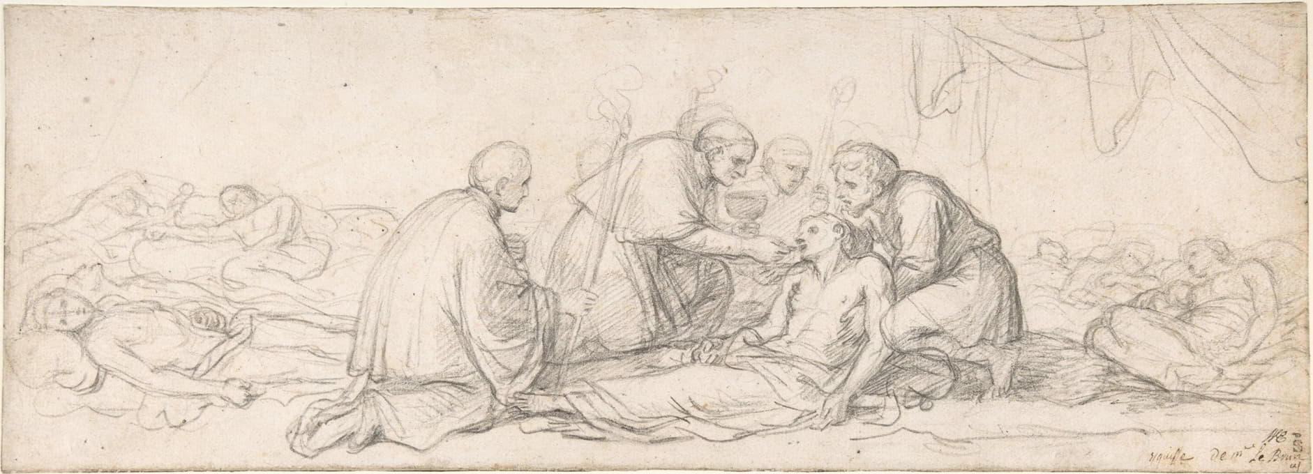 圣查尔斯·博罗密欧向遭受瘟疫侵袭的人进行圣餐