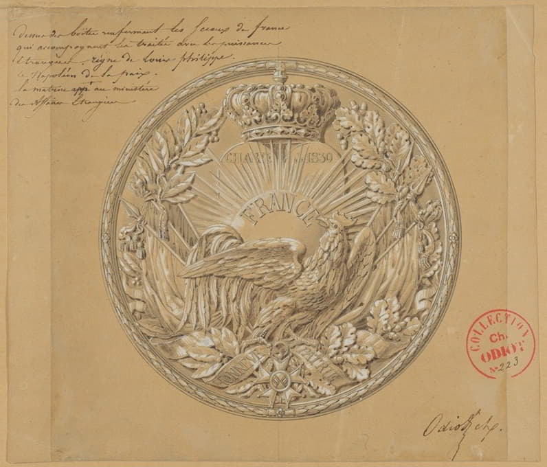 Charles-Nicolas Odiot - Design for the Medal to Commemorate the Charter of 1830