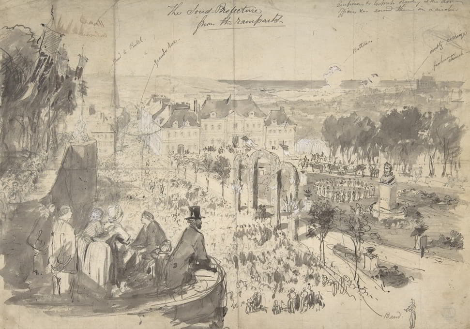 Constantin Guys - The Visit of Napoléon III to Boulogne-sur-Mer