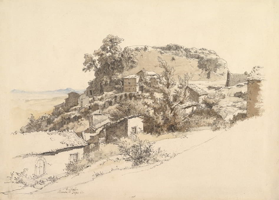 Ernst Furchtegott Mohn - Roman Landscape near Rocca di Papa