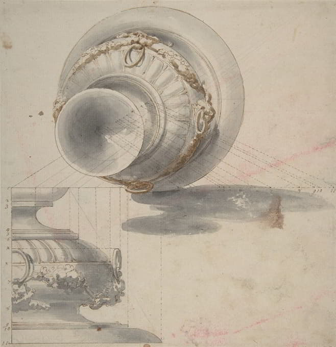 Flaminio Innocenzo Minozzi - Design of a Perspective projection for an Urn
