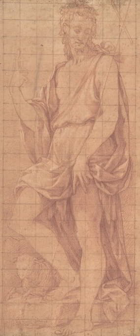 Girolamo Macchietti - Standing Saint John the Baptist with The Lamb
