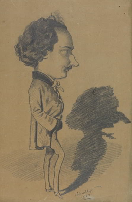 Hippolyte Mailly - Caricature of a Standing Man