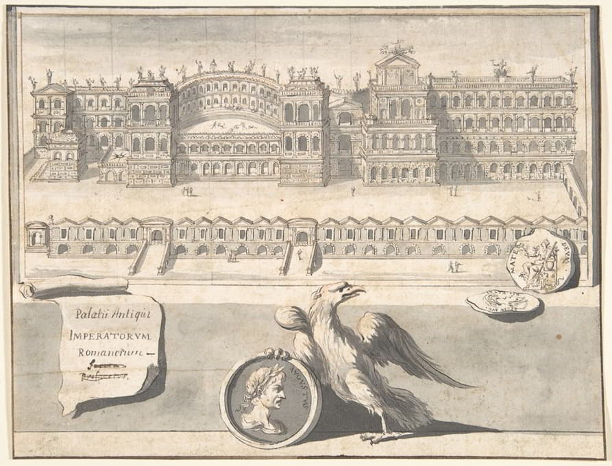 帕兰丁山宫殿的重建视图