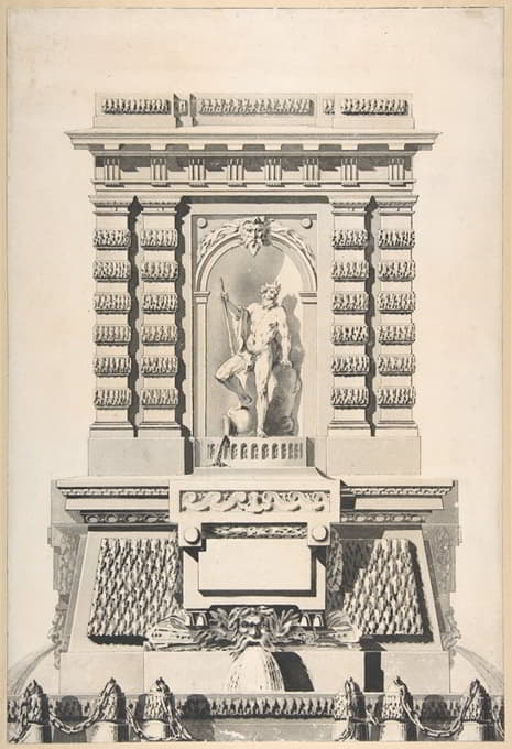 Jean Dominique Etienne Le Canu - Design for a Monumental Fountain
