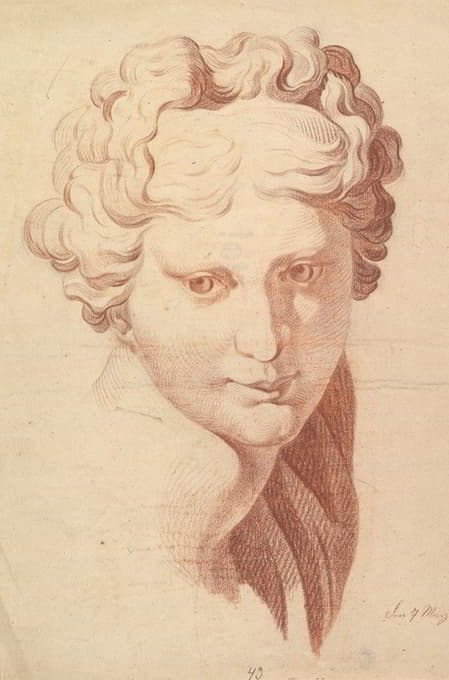 Johann Evangelist Kastner - Idealized Female Head, Copied after the Antique