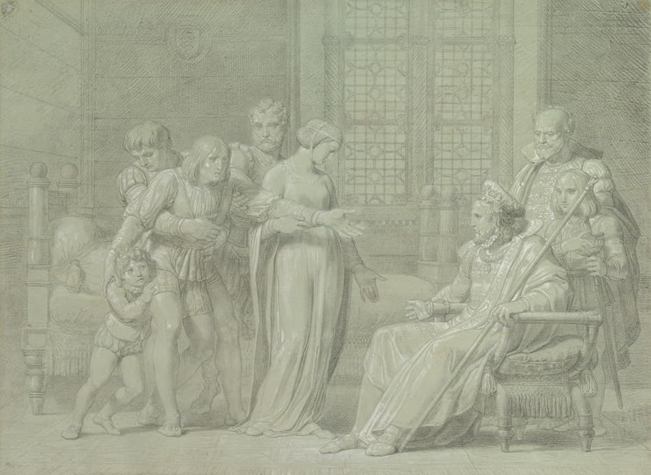 法国国王查理八世和行将就木的吉安·加莱佐·斯福尔扎在帕维亚