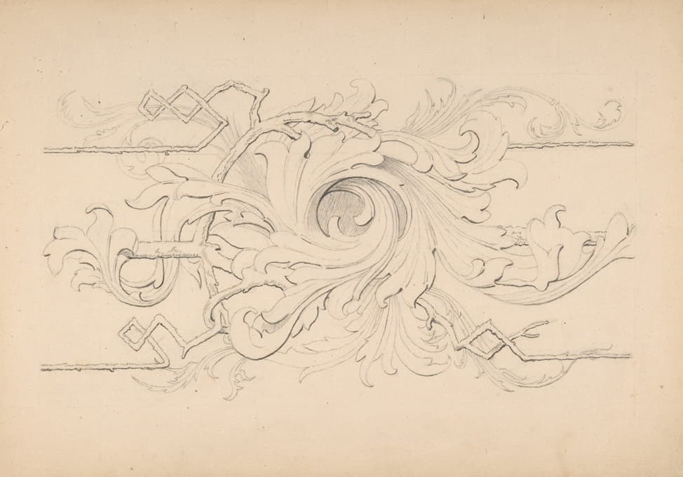Robert William Hume - Designs for borders and corners, acanthus