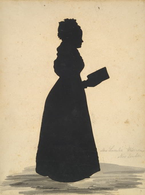 Auguste Edouart - Silhouette of Mrs. Thomas Wheeler Williams, Lucretia Woodbridge Perkins, 1796-1829