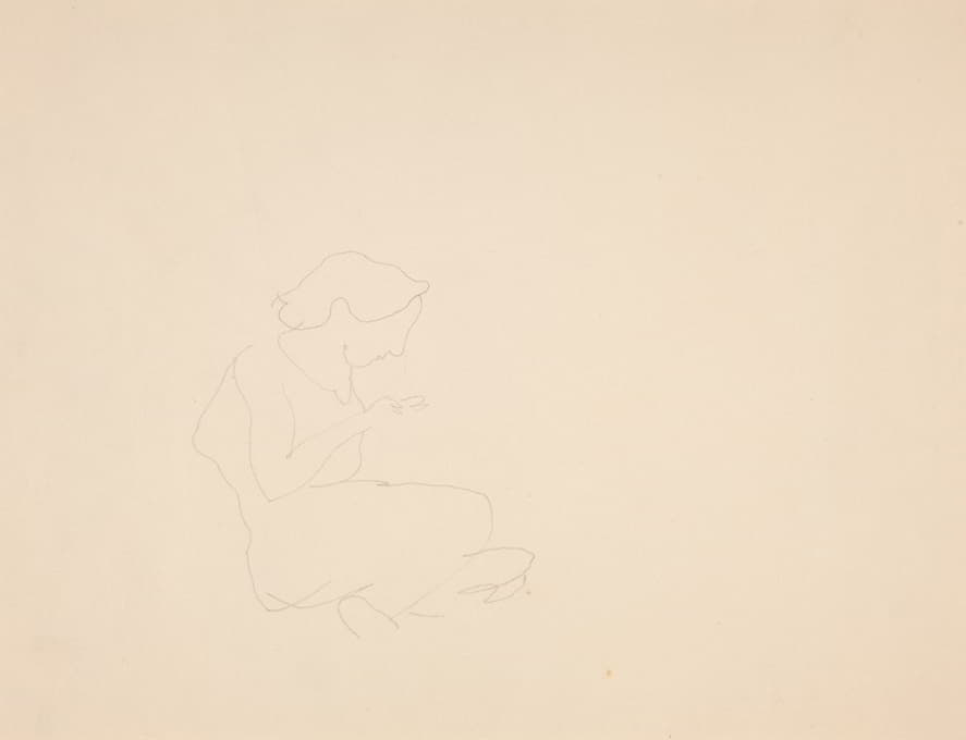 Charles Demuth - Seated Woman Looking Down