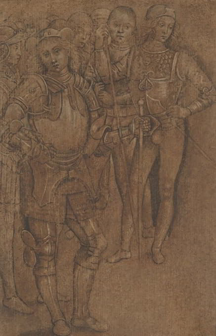 Circle of Perugino - Group of Warriors Standing