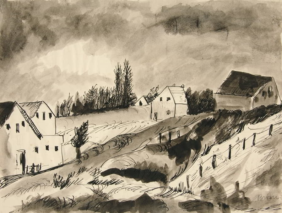 Dora Bromberger - Landscape with Houses
