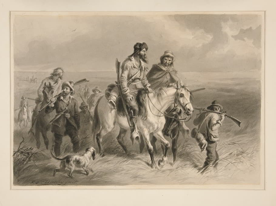Felix O. C. Darley - Border Ruffians Invading Kansas