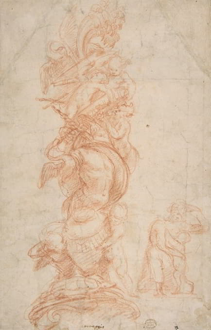 Giovanni Antonio da Pordenone - Design for the Decoration of a Pilaster