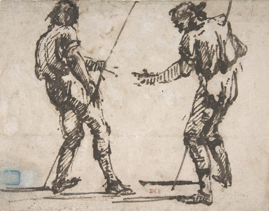 Giovanni Battista Piranesi - Two Men Holding Long Staffs