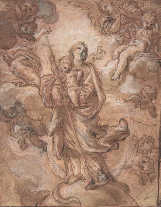 Giuseppe Passeri - The Virgin Immaculate with the Christ Child in Glory