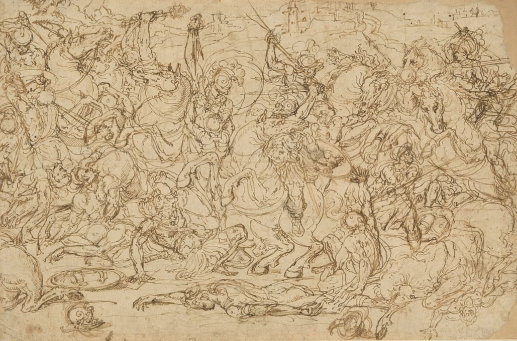 Guglielmo della Porta - Battle of Horsemen and Foot Soldiers
