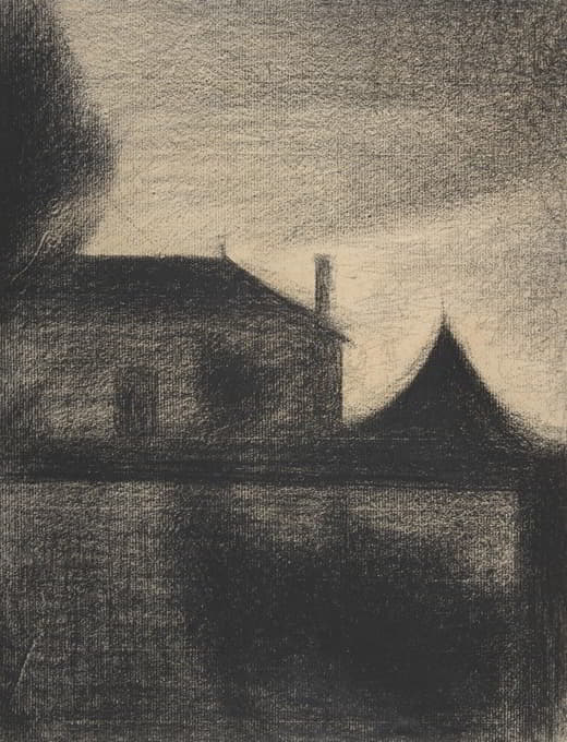 Georges Seurat - House at Dusk (La Cité)