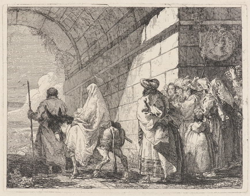 Giovanni Domenico Tiepolo - The Holy Family Passes under a City Arch