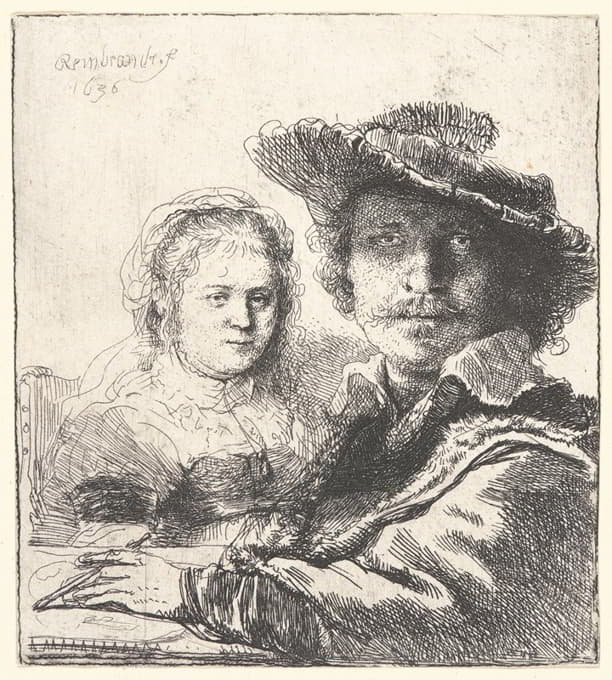 伦勃朗和他的妻子萨斯基亚