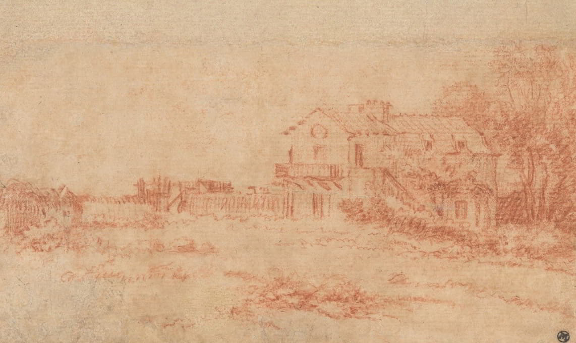 Jean-Antoine Watteau - Landscape with a Country House