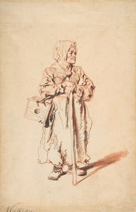 Jean-Antoine Watteau - Standing Savoyarde with a Marmot Box