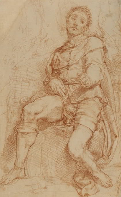 Bernardino Poccetti - A Seated Man