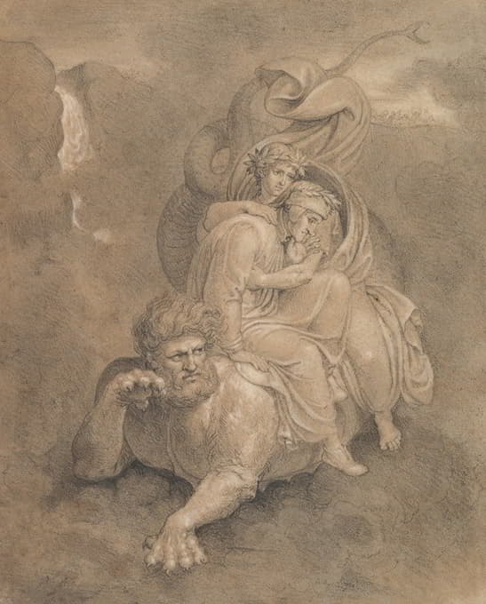 Bertel Thorvaldsen - Dante and Virgil on the back of Geryon