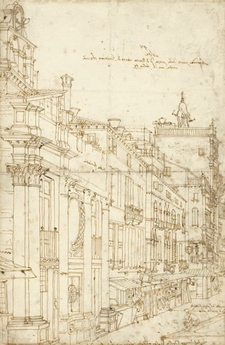 Canaletto - The Campo S. Basso; The North Side with the Church