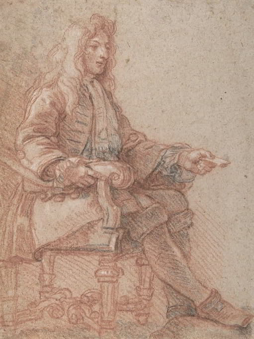 Charles De La Fosse - Gentleman Seated in an Armchair