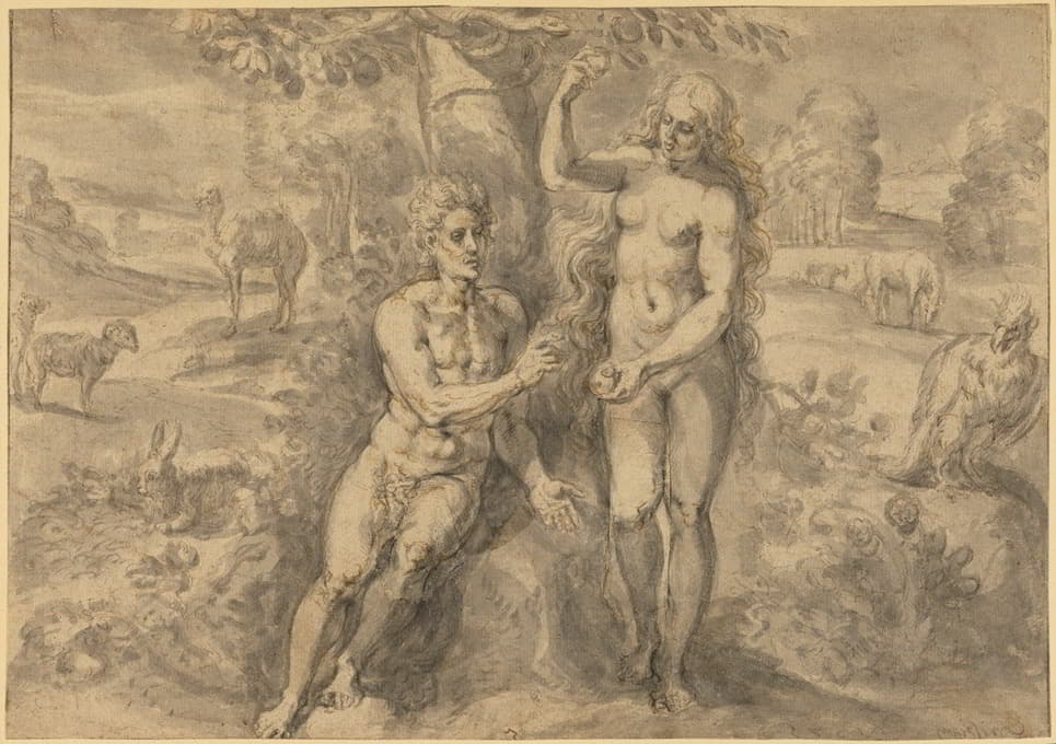 Crispijn van den Broeck - Eve Tempting Adam