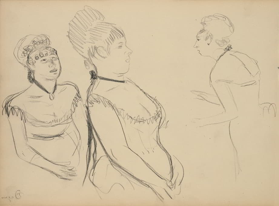 Edgar Degas - Three Sketches