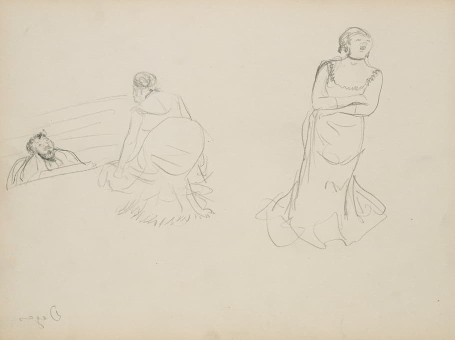 Edgar Degas - Two Sketches