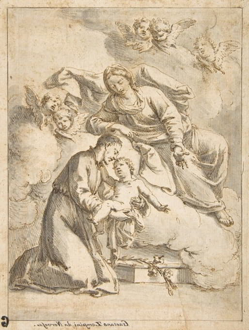 提尼的圣卡耶坦抱着婴儿耶稣