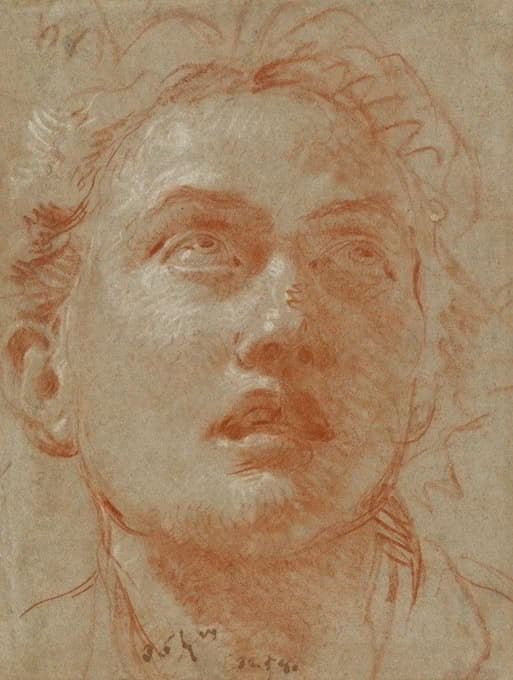 Giovanni Battista Tiepolo - Head of a Man Looking Up