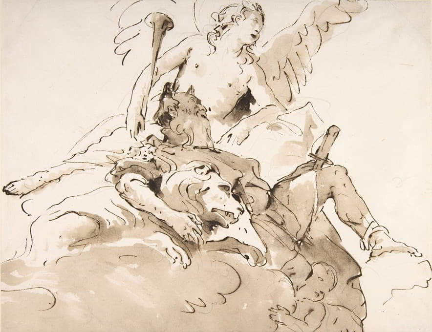 Giovanni Battista Tiepolo - Apotheosis of a Warrior