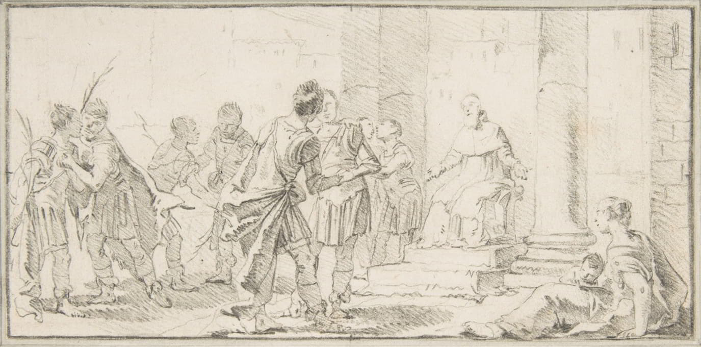 Giovanni Battista Tiepolo - Scene of Peacemaking