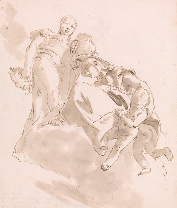 Giovanni Battista Tiepolo - Two Allegorical Figures for a Ceiling