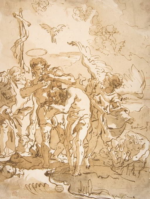 Giovanni Domenico Tiepolo - The Baptism of Christ