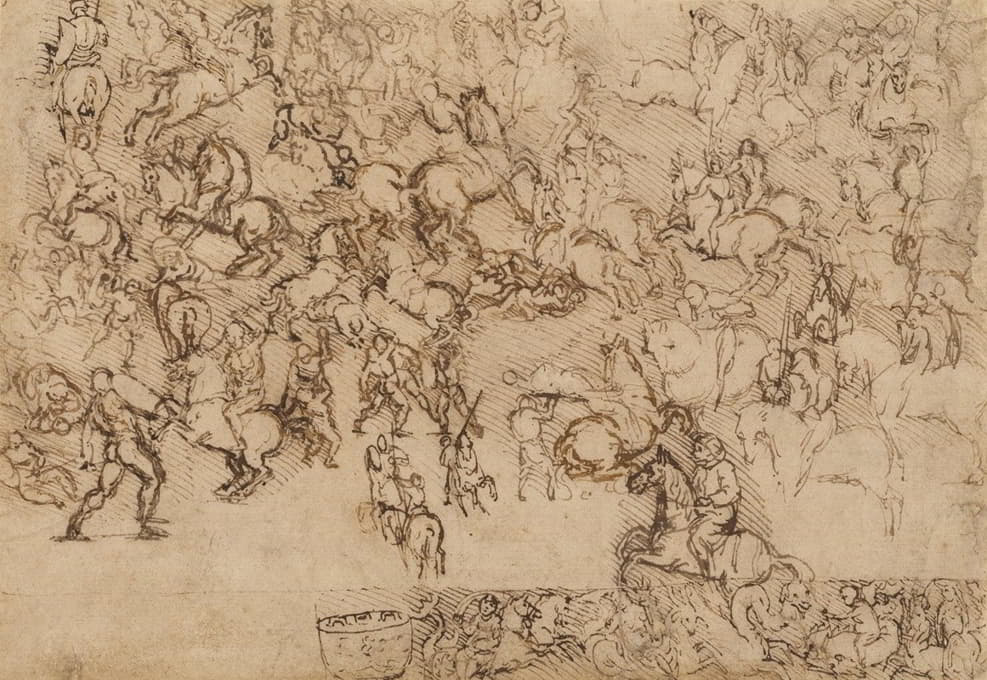 Girolamo Genga - Battle Scene