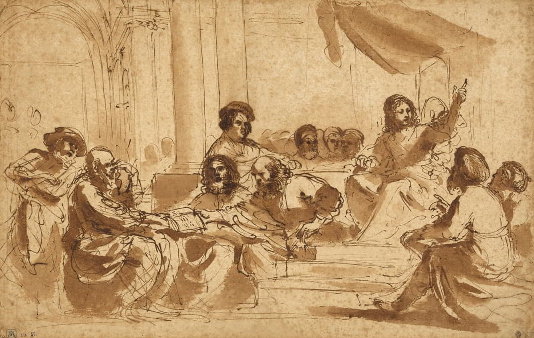 Guercino - Christ Preaching in the Temple