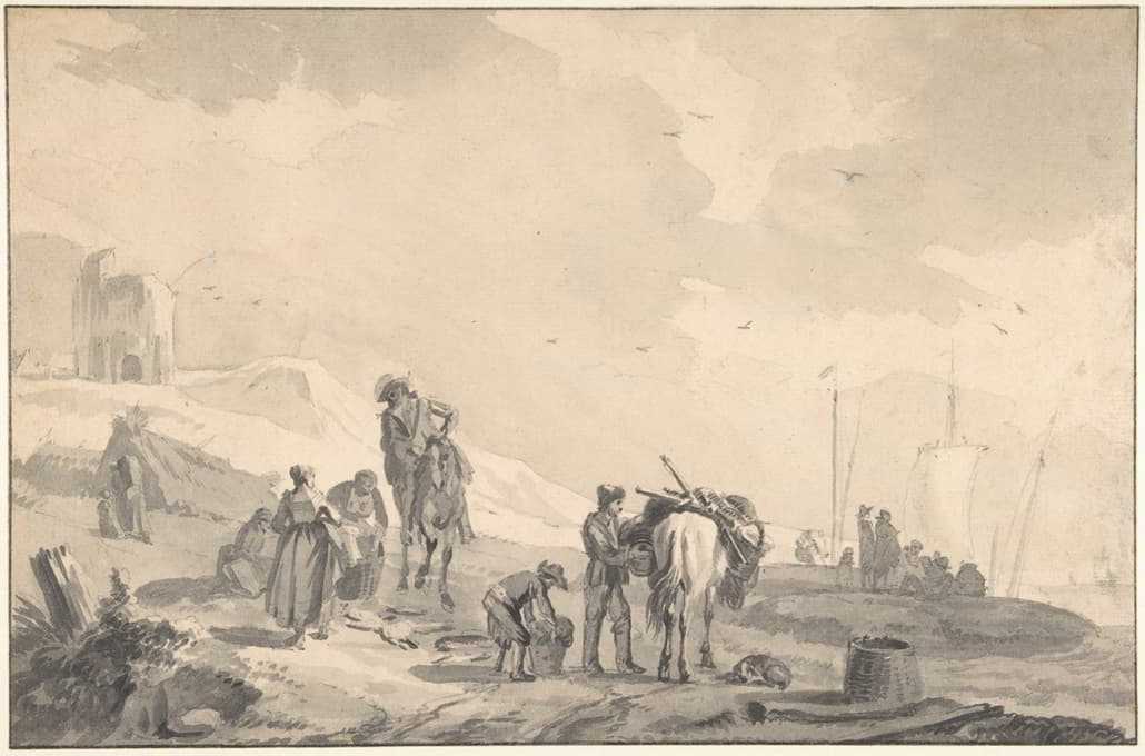Hendrick Verschuring - Landscape with Figures