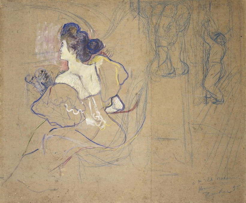 Henri de Toulouse-Lautrec - Madame Thadée Natanson (Misia Godebska, 1872–1950) at the Theater